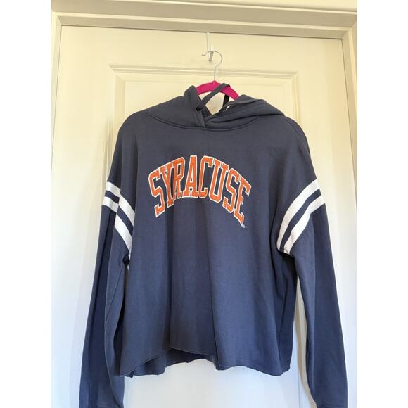 Vintage Syracuse cropped hoodie. Navy size large women’s. Tailgate by American E - Picture 2 of 5